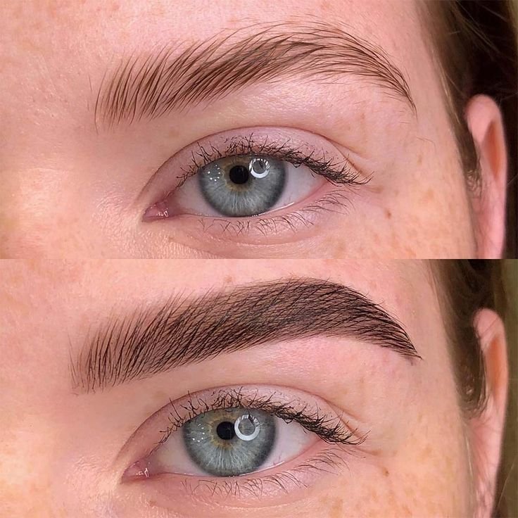 henna brows before after